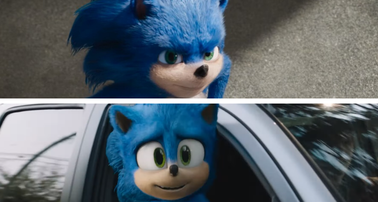 Antigo e novo Sonic.