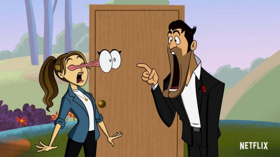 Cartoon de Lucifer e Chloe