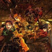 Pôster oficial de Demon Slayer: Castelo Infinito no Anime Night Cinemark